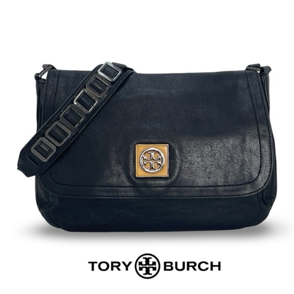 Tory Burch Louisa Shoulder Crossbody Messenger Purse Black